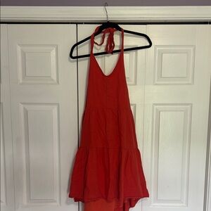 American Eagle Outfitters Red Halter Sundress